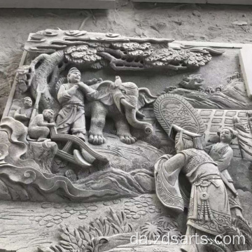 Tilpasset asiatisk kunstmarmorrelief